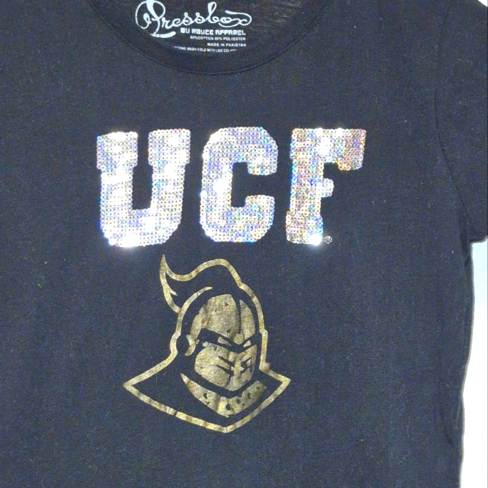 Women's UCF Black Sequin T-Shirt